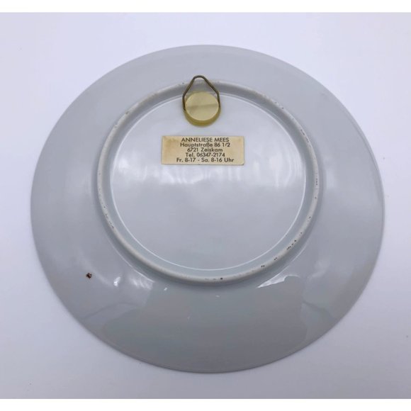 Vintage Hand Painted Plate w/ Floral Design - Anneliese Mees - Germany - 7.25" - Picture 6 of 7